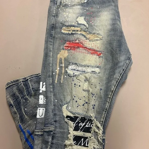 JEANS DE MODA SMOKE RISE DOODLE - AZUL PATRIMONIO mens 48/32